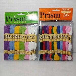 Prism Six Strand Floss Pack Primary 36 Skeins & Spring 36 Skeins New